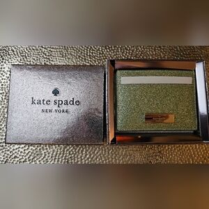 Kate Spade Seawater Kenzie Glitter Card Holder